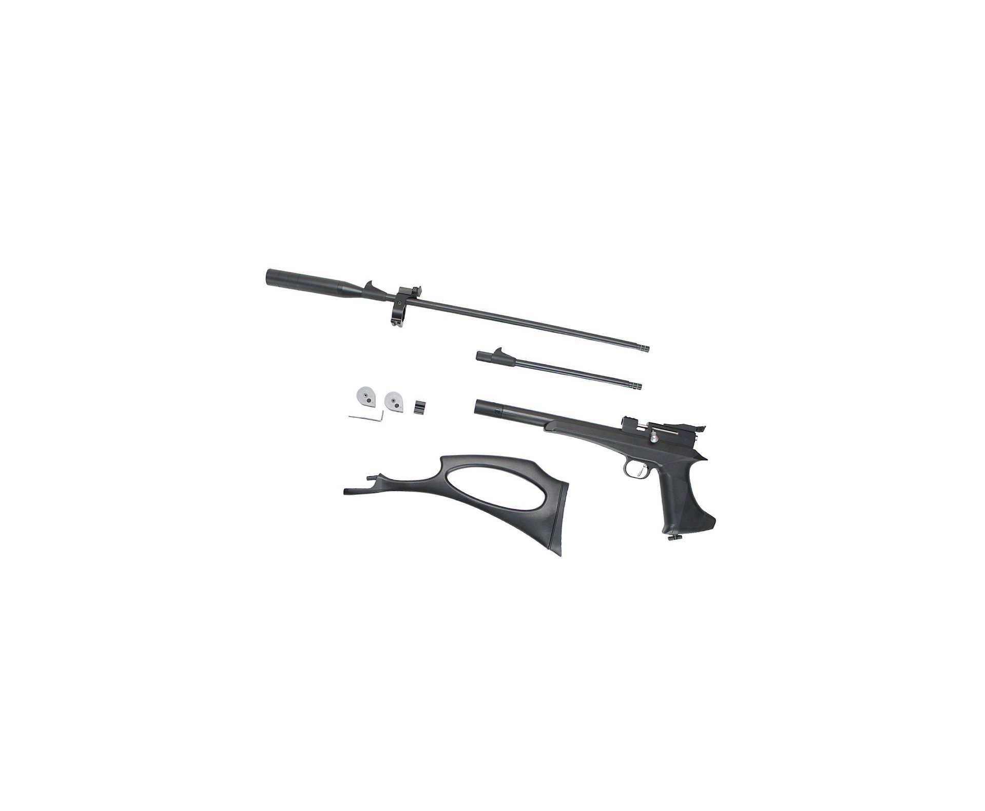 Carabina e Pistola de Pressão PCP Air Viper XL 4,5 + Bomba + Chumbo + Alvos + Kamuff
