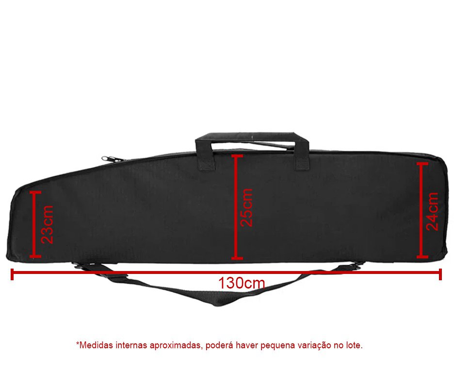 Case Estojo Carabina e Rifles Premium SUPER PRO Black 130cm - Militari