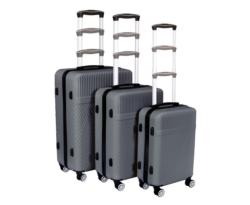 Conj. de Malas ABS Cinza - P, M, G