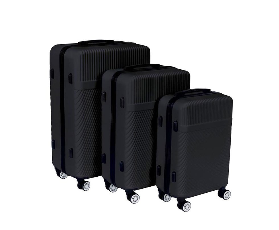 Conjunto de Malas ABS Preto 008620 - P, M, G - Mor