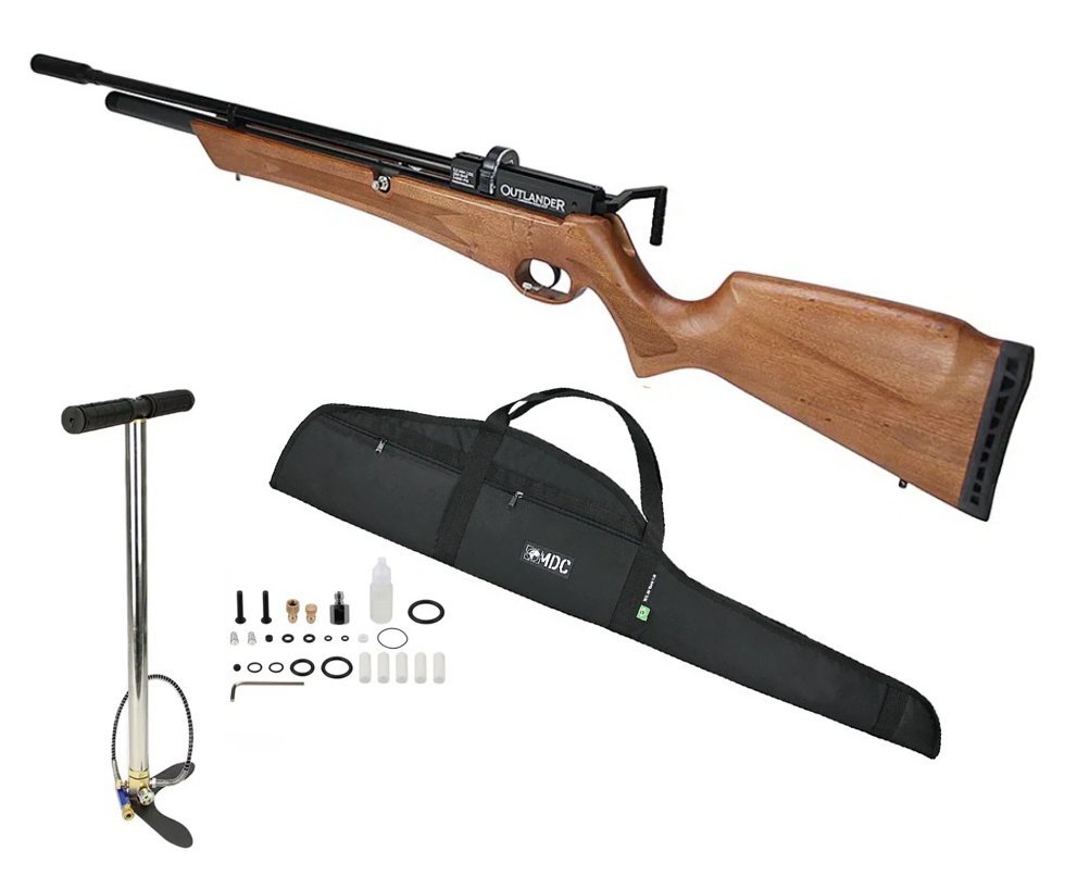 Carabina de Pressão PCP Rossi Outlander Madeira 5,5 + Capa + Bomba