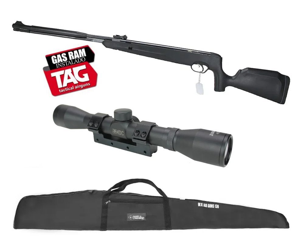 Carabina de Pressão Naja 2.0 Nitro 4,5mm Cano Fixo + Capa + Luneta