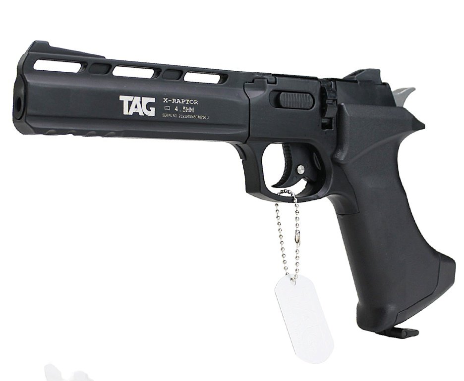 Pistola De Pressão CO2 CP400 RAPHTOR 8 Tiros 4,5mm TAG SPA + Co2