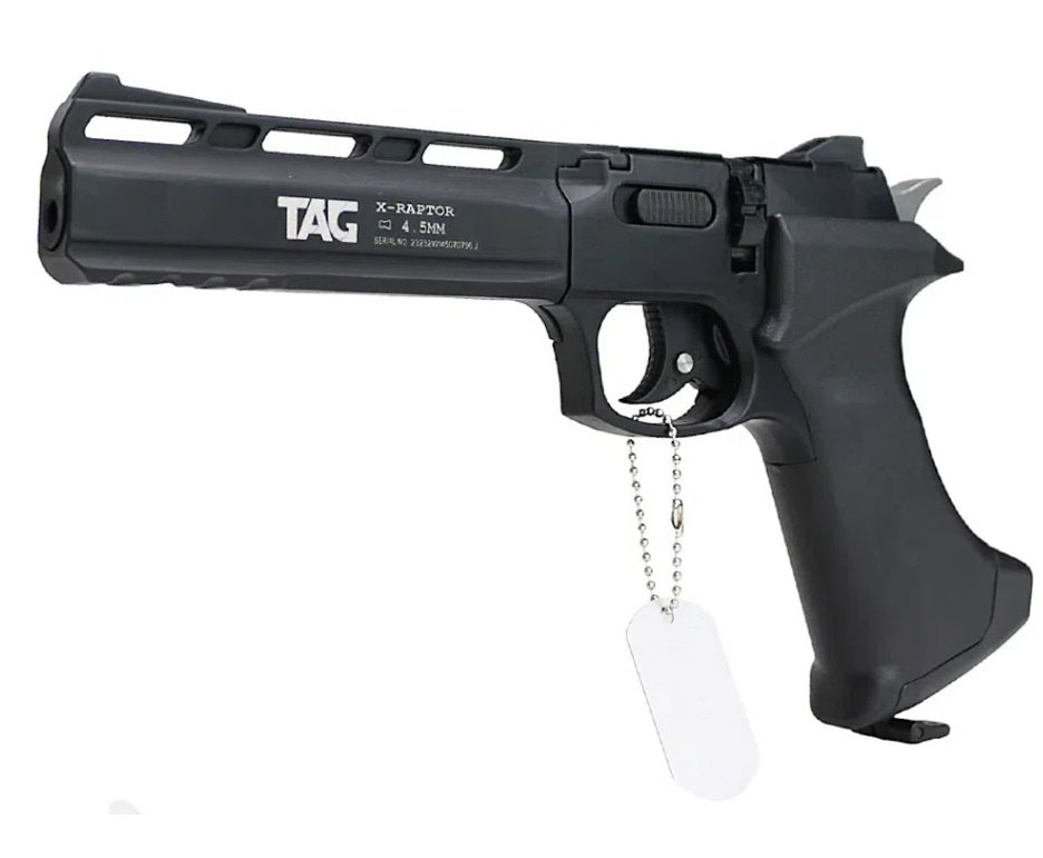 Pistola De Pressão CO2 CP400 RAPHTOR 8 Tiros 4,5mm TAG SPA + Co2 + Chumbinho + Alvos