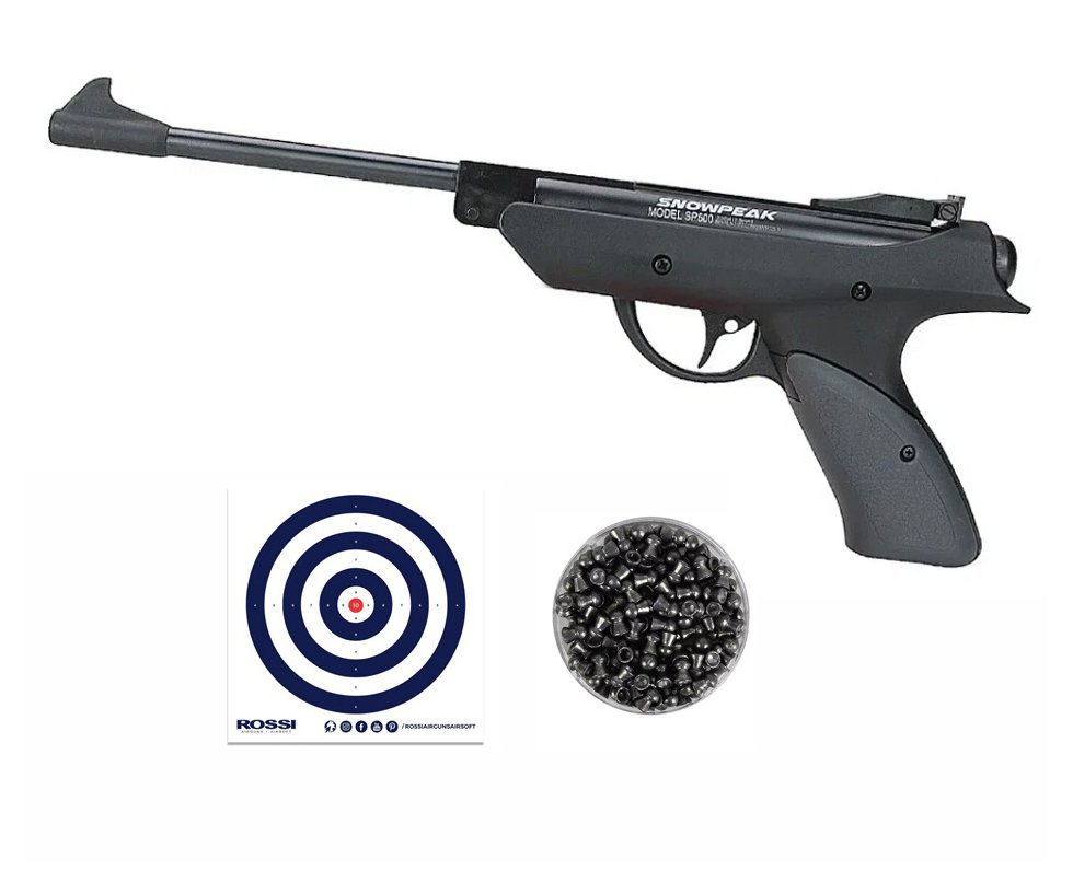 Pistola de Pressão SP500 5,5mm SPA + Chumbinho + Alvos