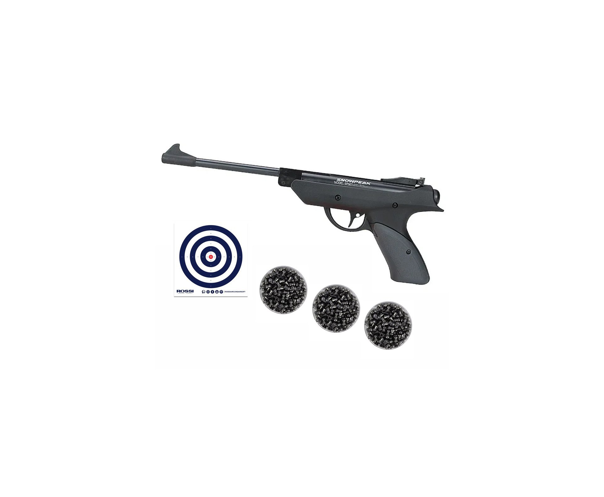 Pistola de Pressão SP500 5,5mm SPA + 03 Cx Chumbinho + Alvos