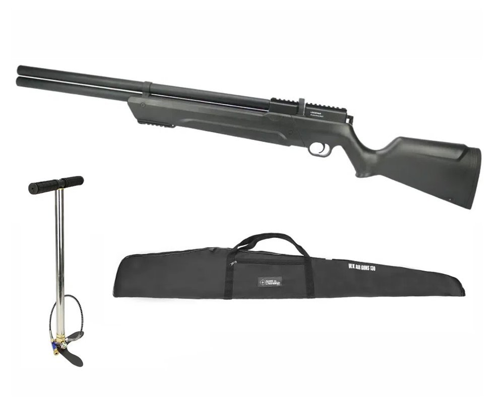 Carabina De Pressão Pcp Leviathan Ps-p 6.35mm 8 Tiros Black - Nova Vista + Bomba + Capa