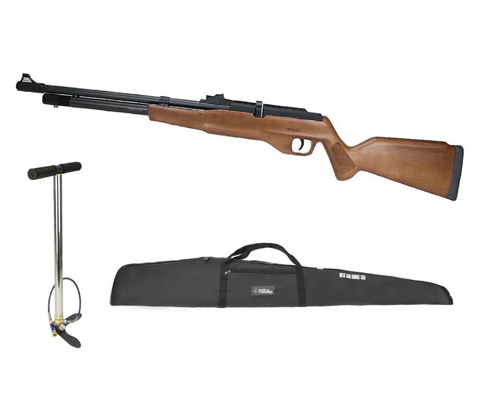 Carabina de Pressão PCP G850M Madeira Cal 5,5 + Bomba + Capa