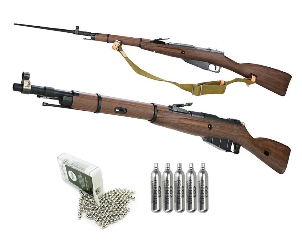 Carabina de Pressão CO2 Mosin Nagant M1944 4,5 + Co2 + BBS