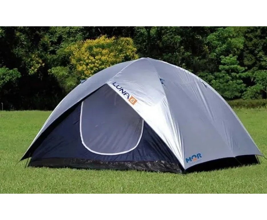 Barraca Luna 6 Pessoas + Colchão de Casal + Bomba de Ar + Isolantes + Sacos de Dormir