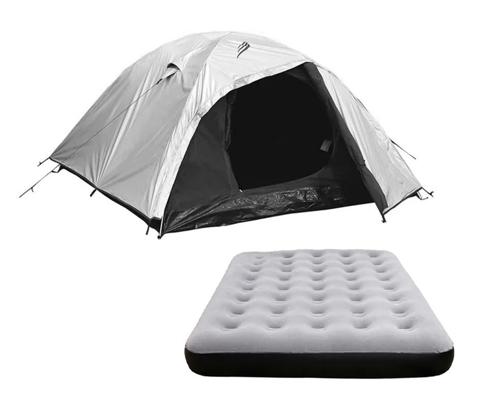 Barraca de camping Onix 4 Pessoas Blackout 2000mm Coluna D'agua - NTK + Colchão Inflável Casal