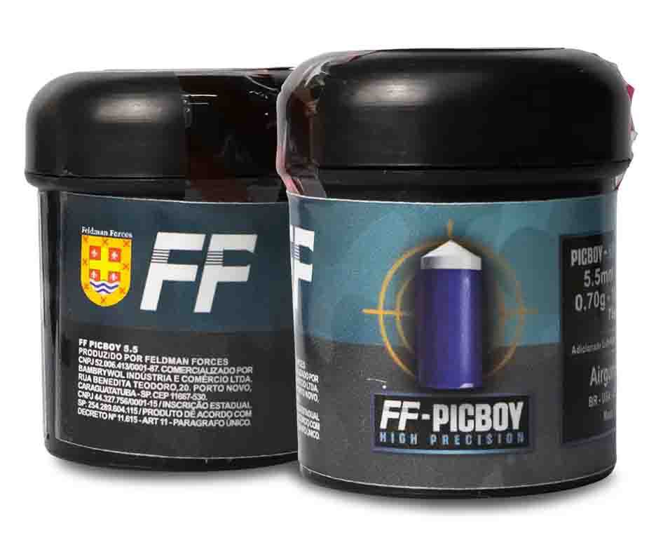 Chumbinho Pic Boy 10,8gr 5,5mm alta perfuração 75 und - FF Fire Feldman