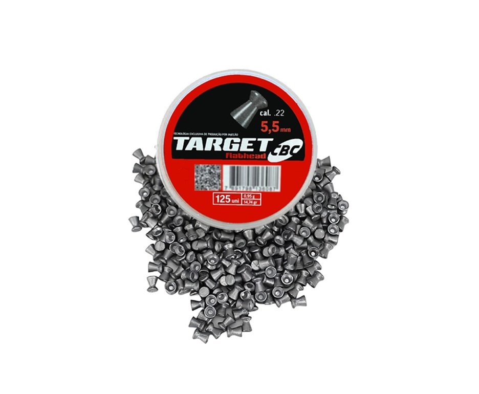 Chumbinho Target Flathead 5,5mm 125un - CBC