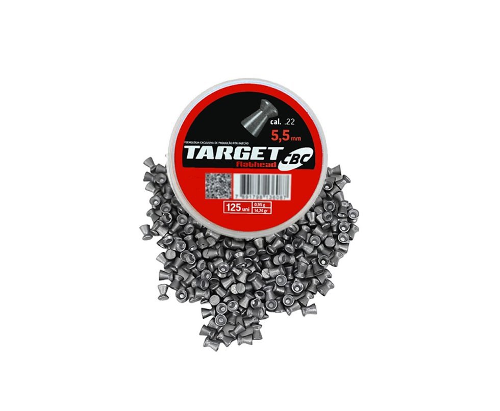 Chumbinho Target Flathead 5,5mm c/125un - CBC