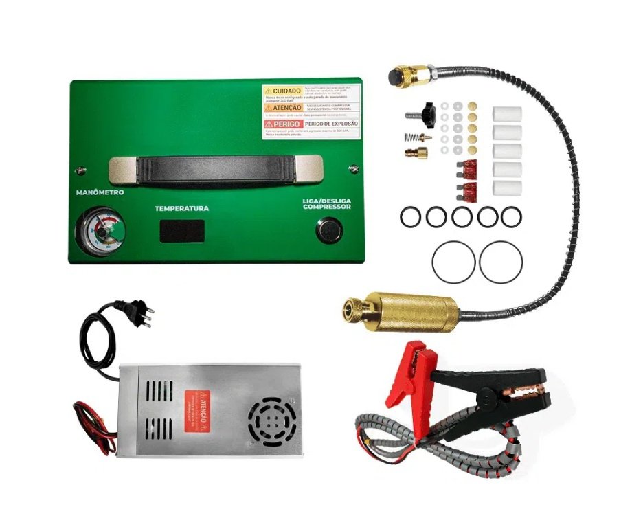 Carabina de Pressão PCP Rossi Outlander VR Válvula Reguladora Madeira 5,5mm + Compressor de ar para PCP Compacto portátil 300BAR 110V/220V/12V SMART PTT KMD