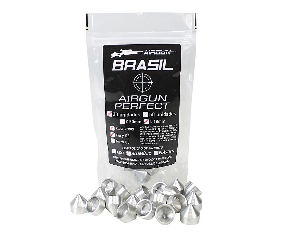Munição First Strike Aluminio Paintball HDR .68 com 30un - Airgun Brasil