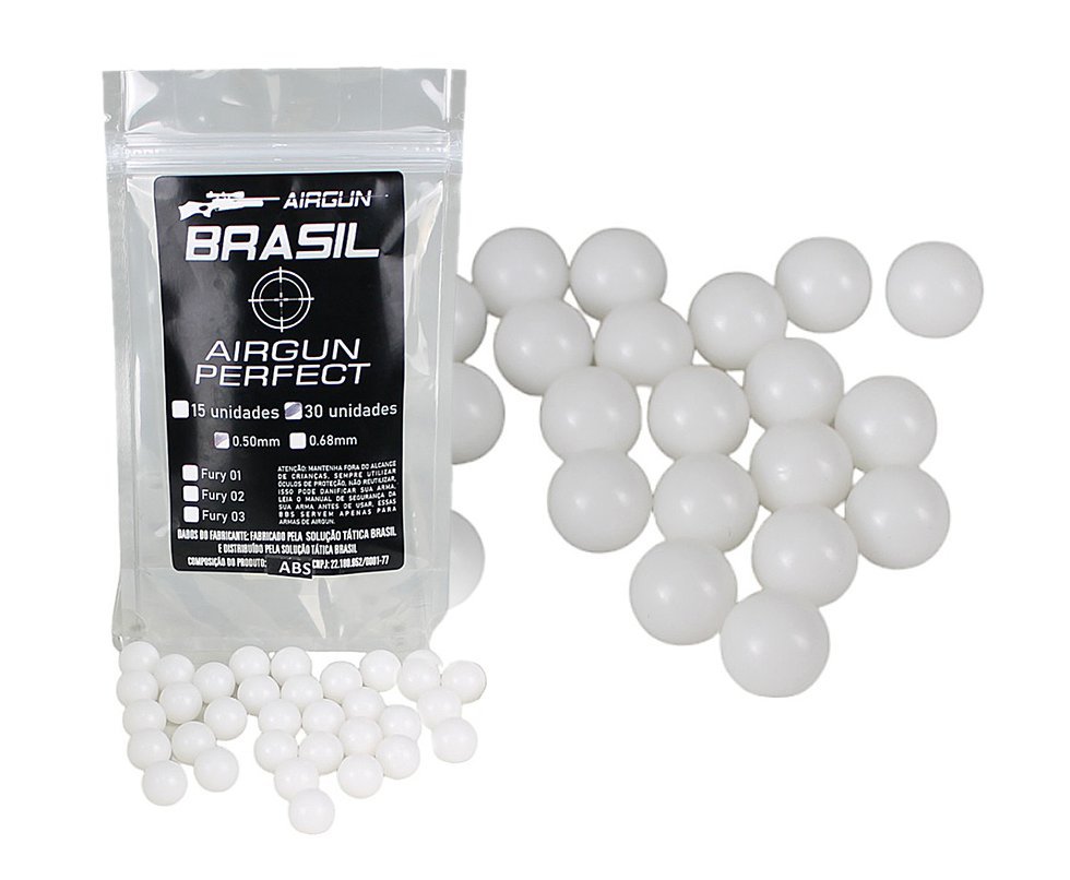Esfera de Plastico Paintball .50 / Pct com 30un - Airgun Brasil