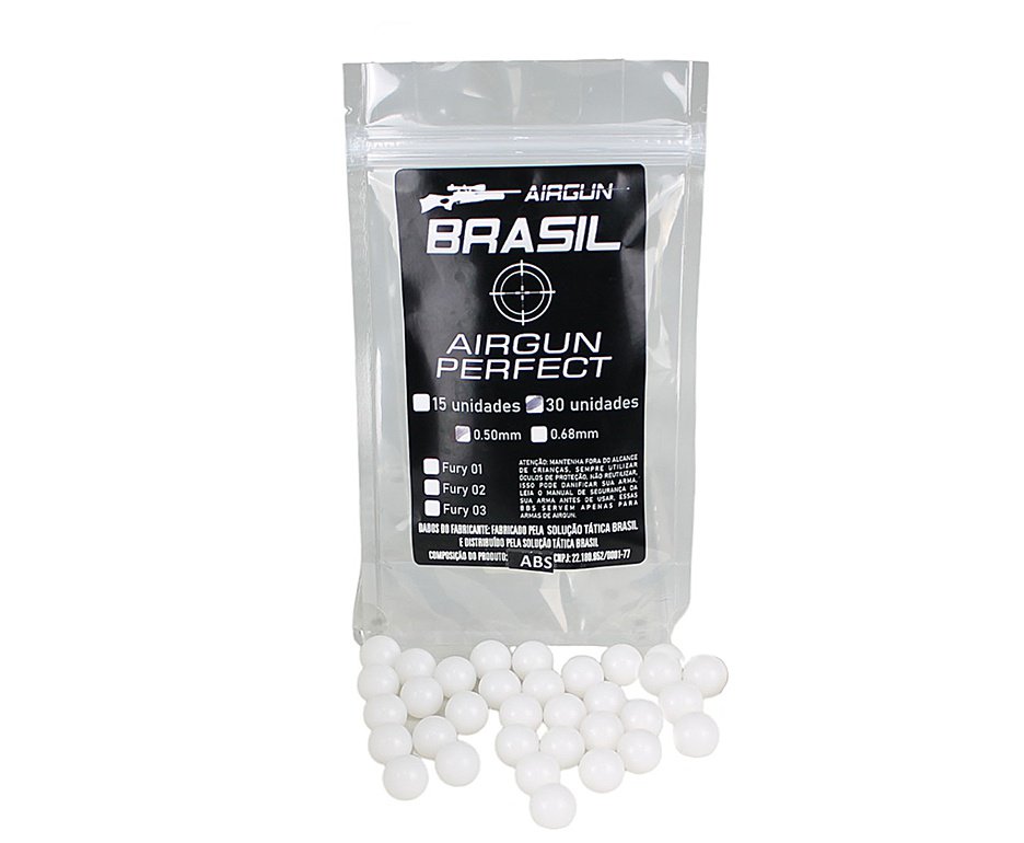 Esfera de Plastico Paintball .50 / Pct com 30un - Airgun Brasil