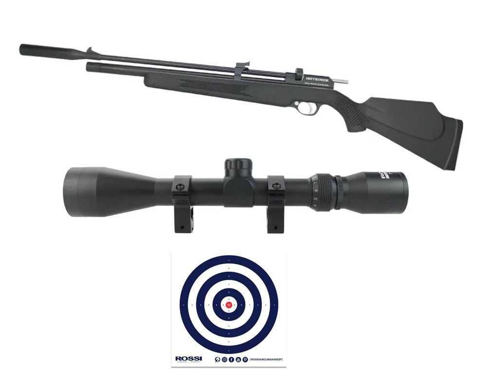 Carabina De Pressão PCP PR900S G2 Polímero 5,5 + Luneta 3-9x40 + Alvos