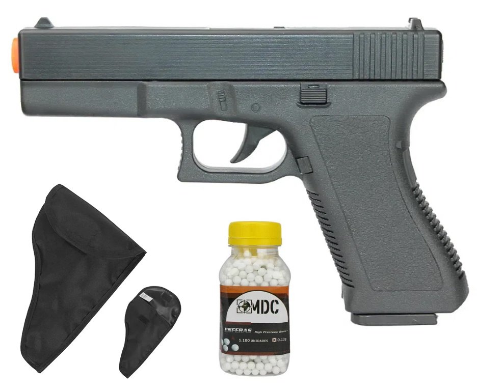 Pistola De Airsoft Vigor Glock Gk-v307 + BBS + Coldre / Capa