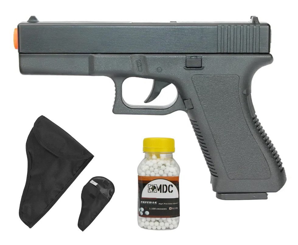 Pistola De Airsoft Vigor Glock Gk-v307 + BBS + Coldre / Capa