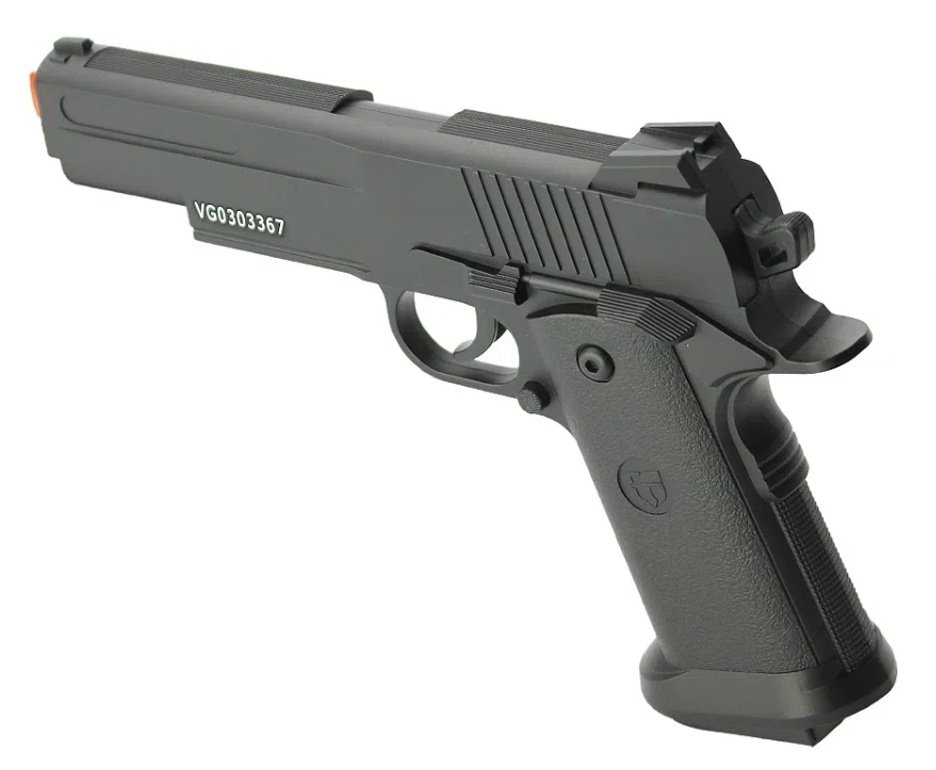 Pistola De Airsoft Vigor Spring Vg 1911 V18 Full Metal + BBS + Coldre / Capa