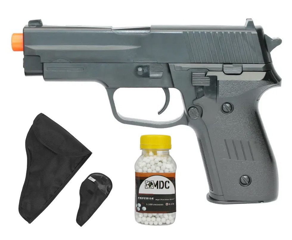 Pistola De Airsoft Vg P226 Spring 6mm Rossi  + BBS + Coldre / Capa