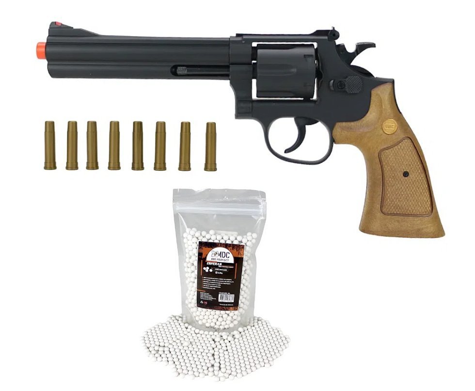 Revólver de Airsoft M586 6" Black UA-934B + BBS