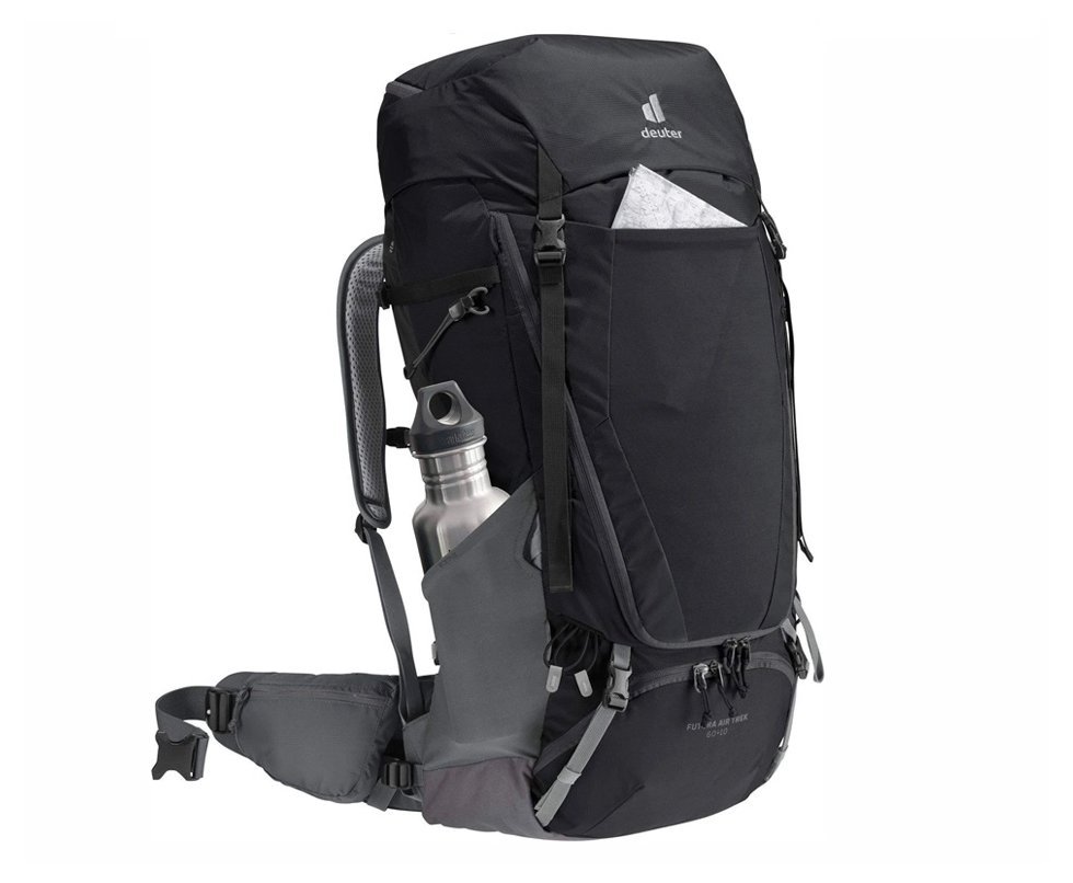 Mochila para Trekking Futura Air Trek 60+10 litros Preta - Deuter