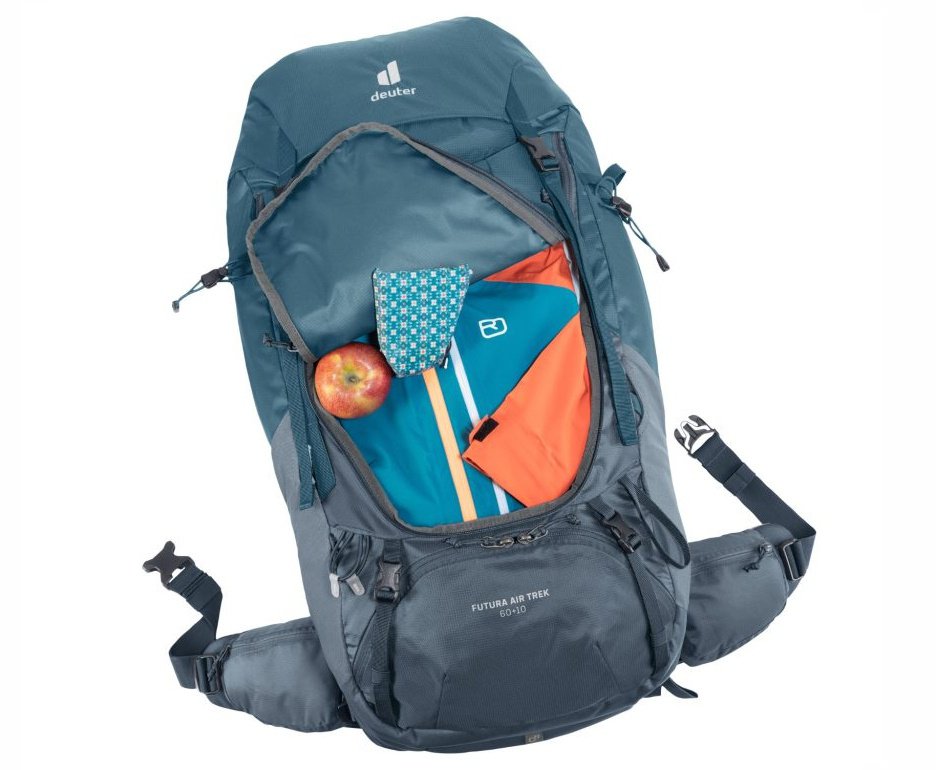 Mochila para trekking Futura Air Trek 60+10 litros Azul - Deuter