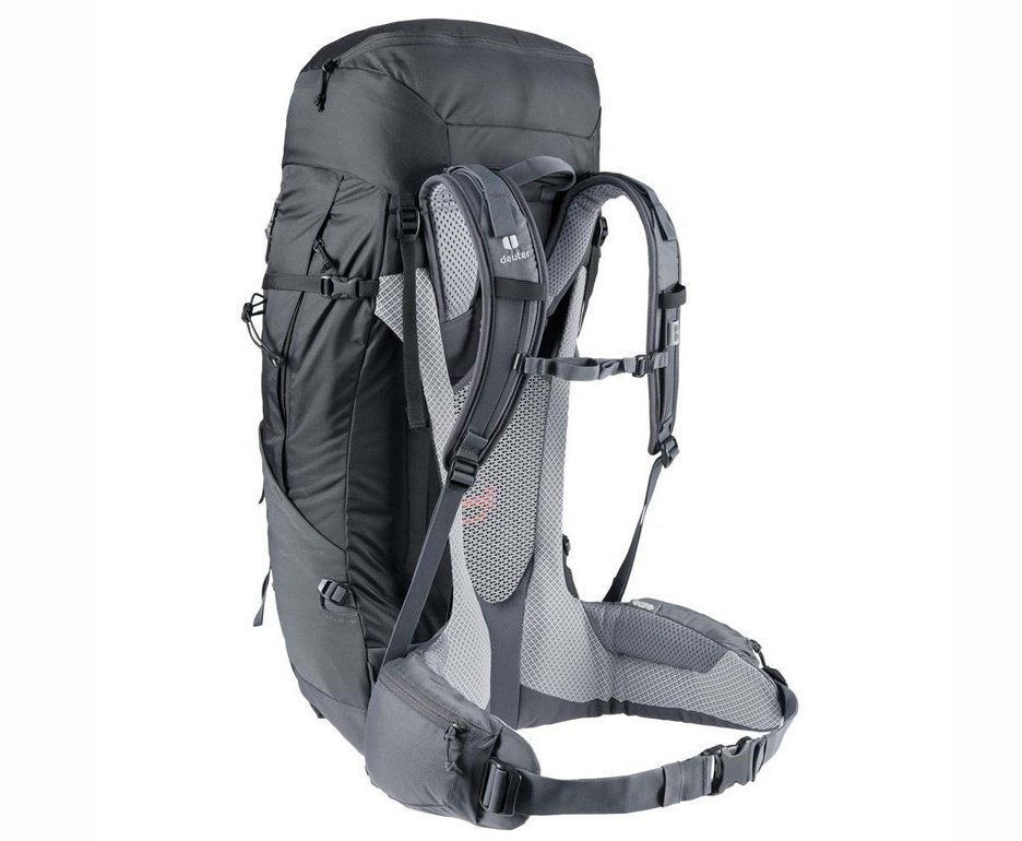 Mochila para trekking Futura Air Trek 50+10 litros Preta - Deuter