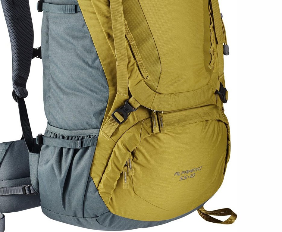 Mochila Alpamayo 55+10 L Amarela e Cinza - Deuter