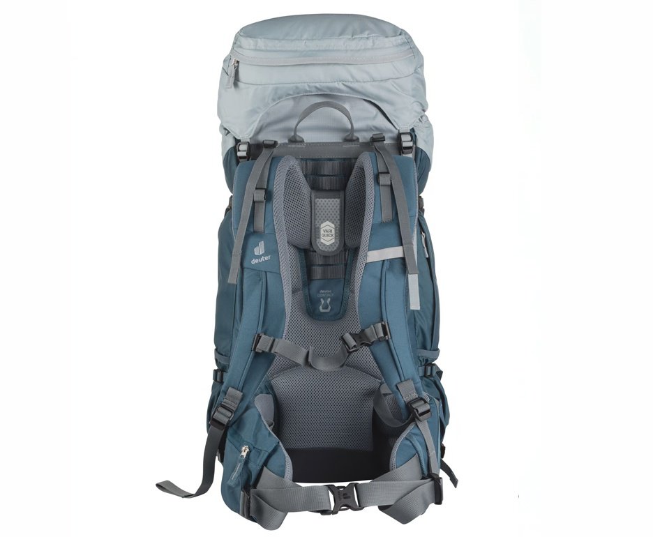 Mochila Alpamayo 55+10L Cinza/Azul Trekking, Trilha, Carga - Deuter