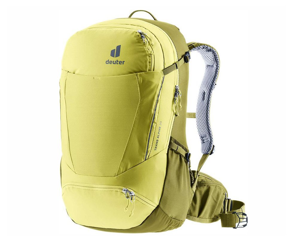 Mochila Bike Transalpine 30 Litros Verde/Amarela - Deuter