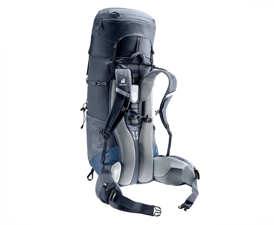 Mochila Aircontact Lite 50+10 litros Preto/Azul -  Deuter