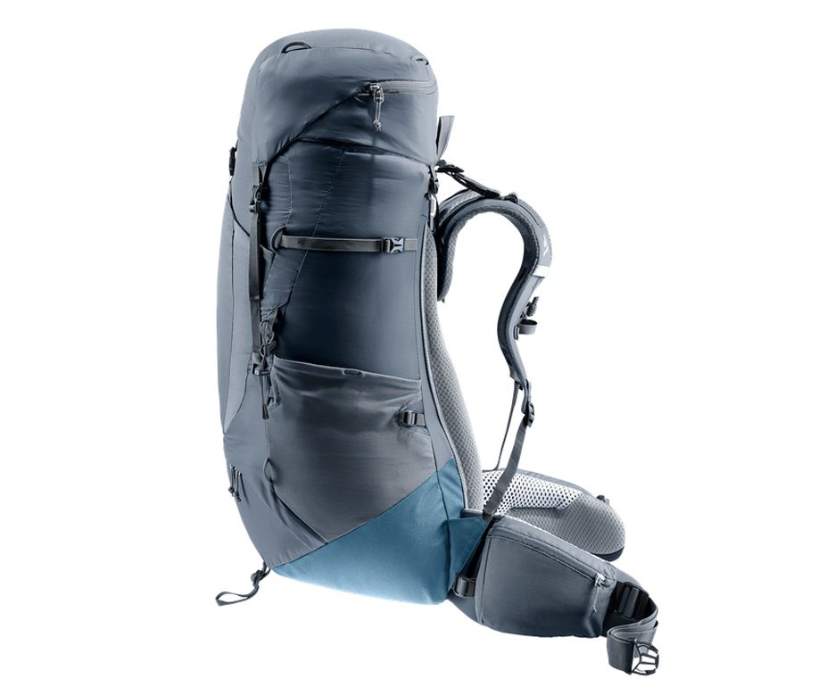 Mochila Aircontact Lite 50+10 litros Preto/Azul -  Deuter