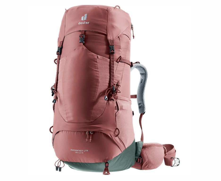 Mochila Aircontact Lite 45+10 litros Vermelha Cargueira - Deuter