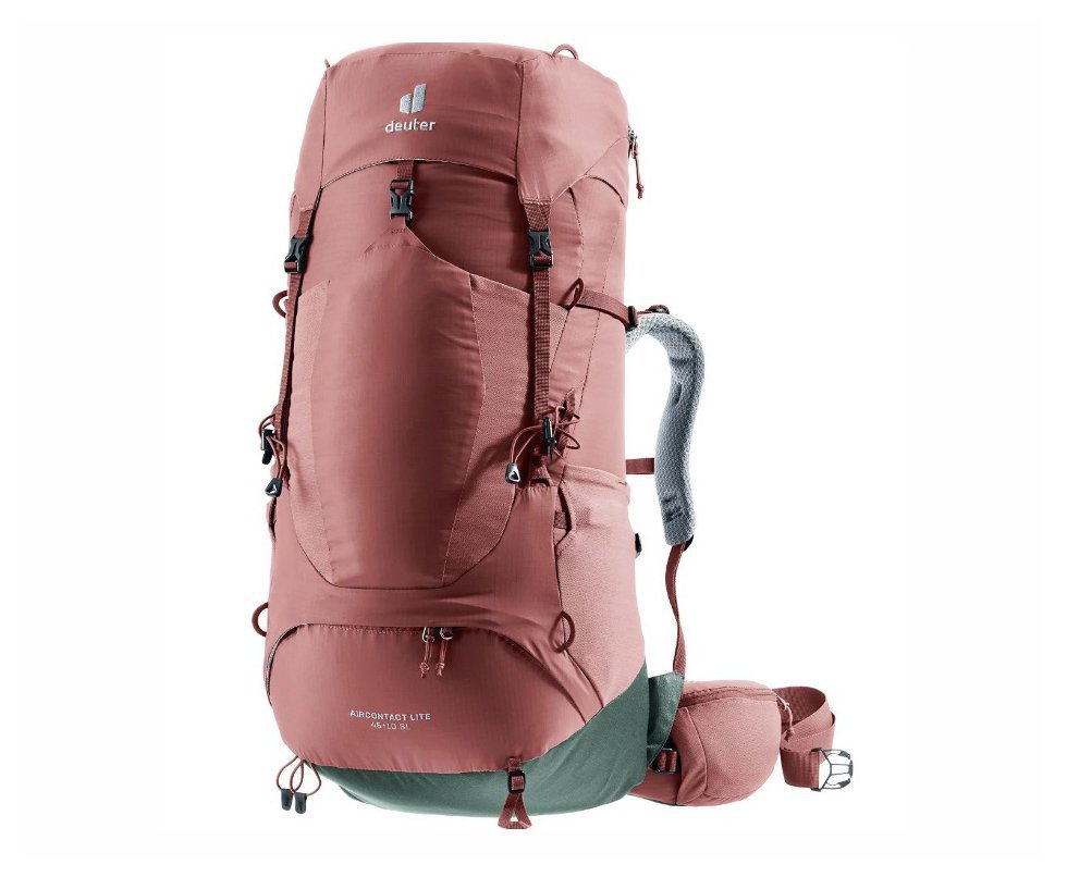 Mochila Aircontact Lite 45+10 litros Vermelha Cargueira - Deuter