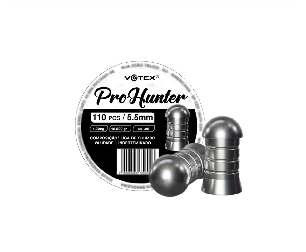 Chumbinho Votex Pro Hunter 5.5mm 1,20g 100pcs/post.