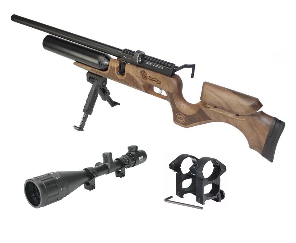 Carabina PCP Kral Puncher Bighorn 12 Tiros 5.5 + Luneta 6-24x50
