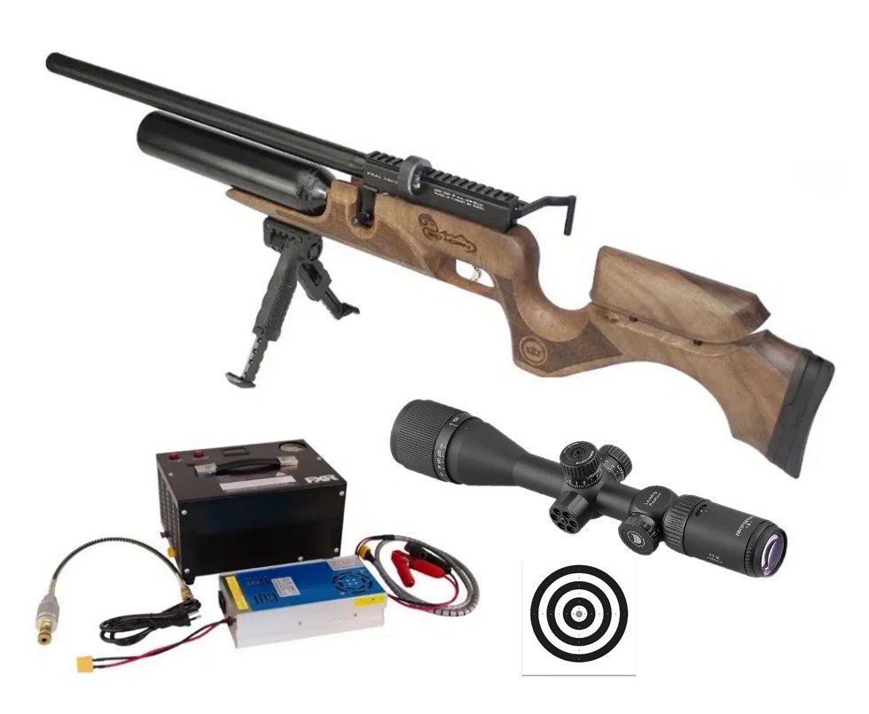 Carabina PCP Kral Puncher Bighorn 12 Tiros 5.5 + Compressor + Luneta 4-16X40