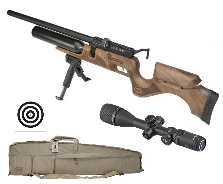 Carabina PCP Kral Puncher Bighorn 12 Tiros 5.5 + Case/Capa + Luneta 4-16X42