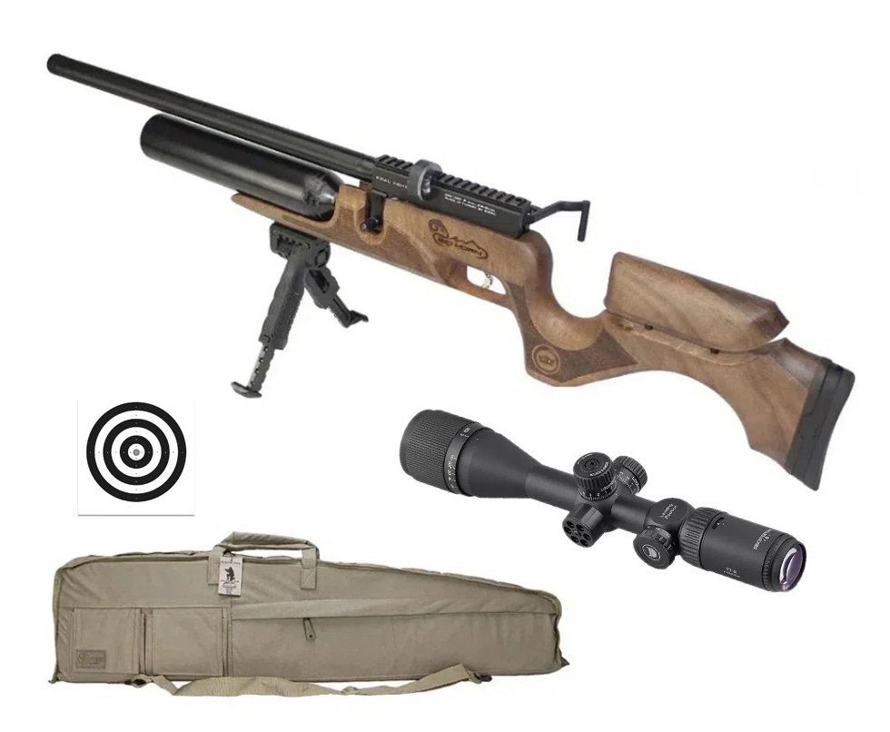 Carabina PCP Kral Puncher Bighorn 12 Tiros 5.5 + Case/Capa + Luneta 4-16X42