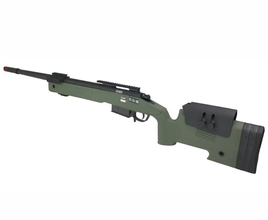 Rifle Airsoft Sniper M40 A5 VSR10 SA-S03 + Luneta 4-16x50 + BBS + Óleo + Alvos