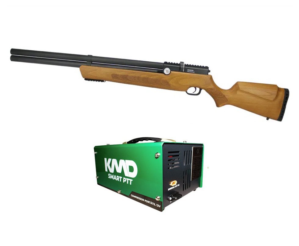 Carabina PCP Leviathan PS-R2 5.5 Wood + Compressor 110V/220V/12V