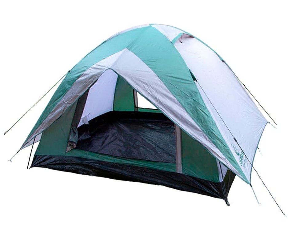 Barraca Guepardo News Venus Ultra PRO 5 Pessoas 2500mm Coluna D Agua - VD/CZ - Nautika + 02 Colchão Inflável Multiuso Solteiro Com Fole Embutido - Mor