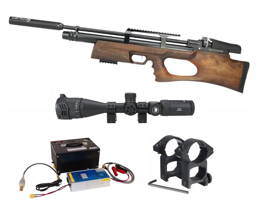 Carabina Pcp Puncher Breaker W Bullpup 5.5 + Compressor  12v / 110/ 220v  + Luneta 4-16×42