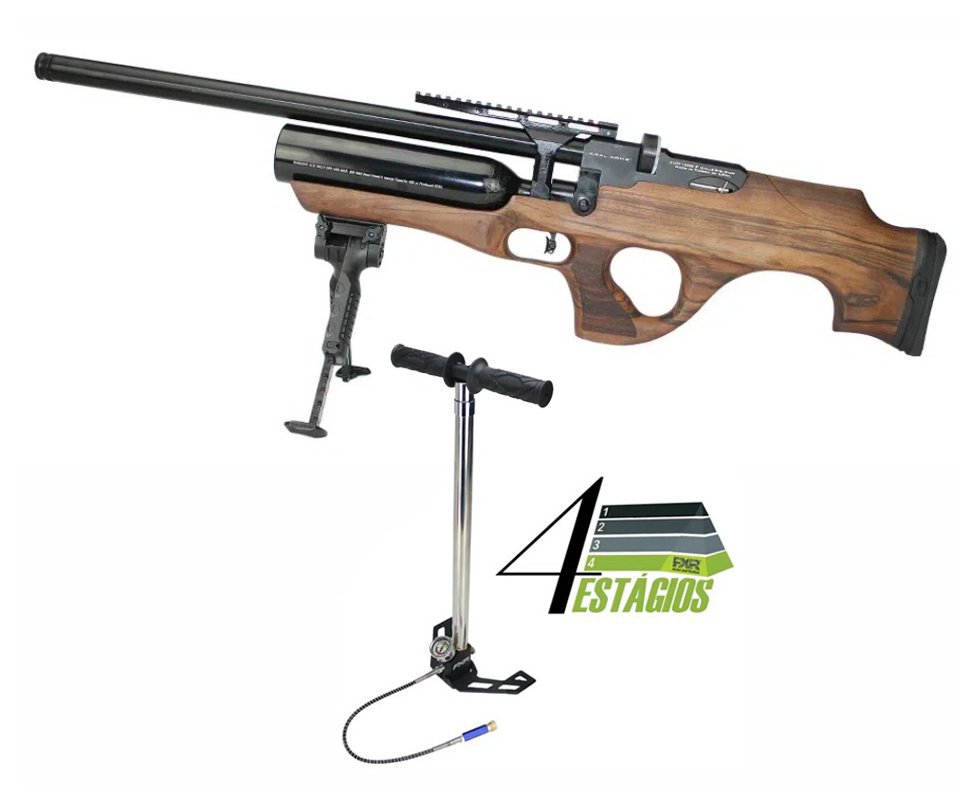 Carabina PCP Kral Ekinoks Semi Auto 5.5 + Bomba 4 Estágios
