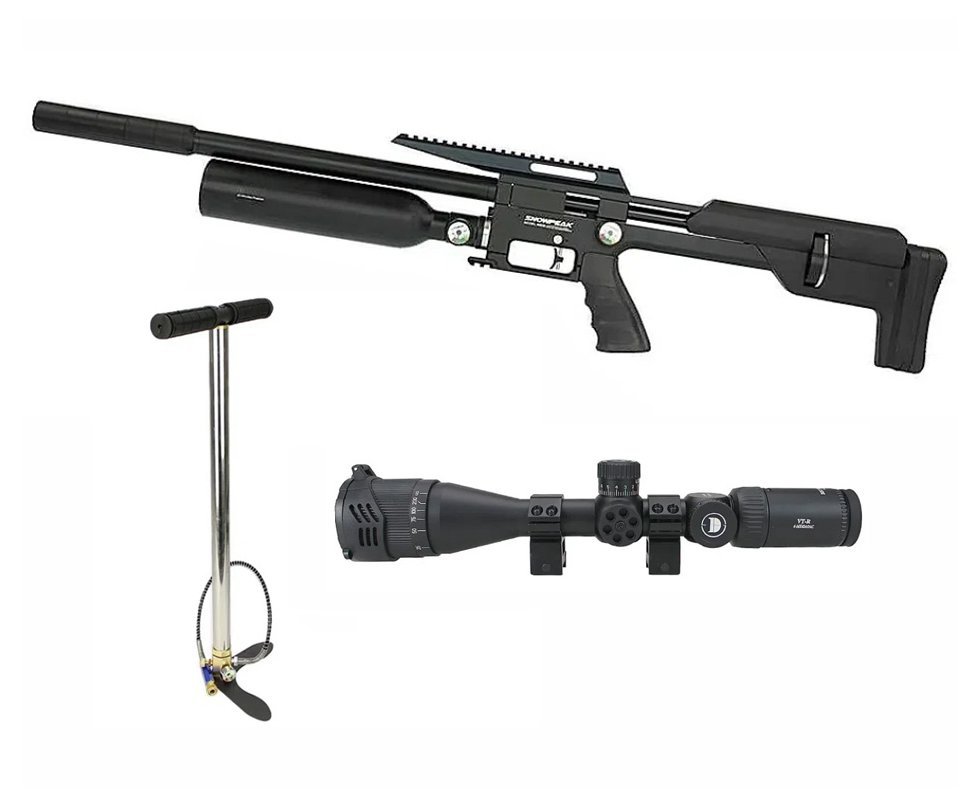 Carabina de Pressão PCP M60B Slayer HC 5,5mm Artemis - FXR + Luneta Discovery VT-R 4-16×42 AO AC - Rossi + Bomba