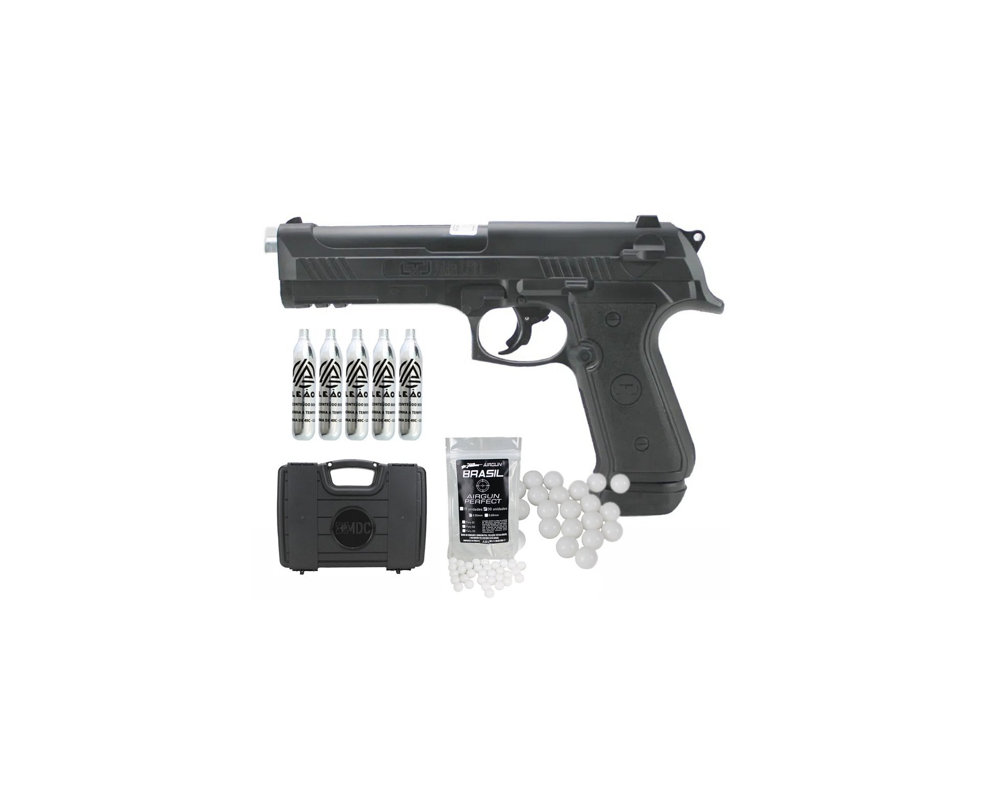 Pistola CO2 LTL Alfa 1.50 .50 + Co2 + BBS + Case Premium